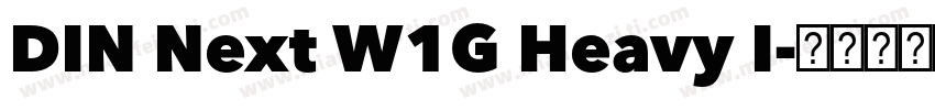 DIN Next W1G Heavy I字体转换